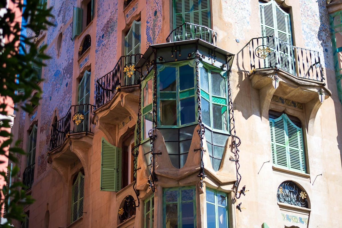 Gaudi-style building in Palma De Mallorca. 