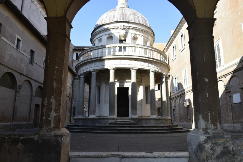 Historic Tempietto del Bramante, a Renaissance architectural marvel in Rome, Italy.